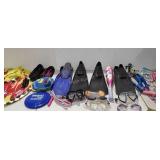 Sports equipment, scuba gear, snow tube, Frisbee,