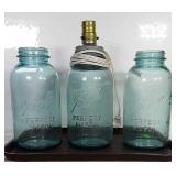 3 half gallon BALL Jars. One has been converted