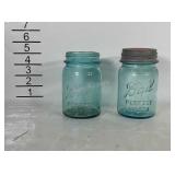 Pint BALL Jars. One has lid.