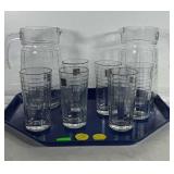 Circleware Window pane beverage set. 6 14oz.