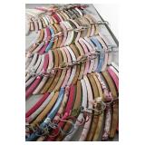 Approximately 70 Vintage fabric covered hangers.