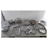 Metalware, large group of mostly aluminum serving