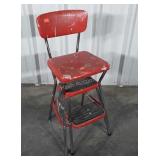 Vintage Cosco kitchen Step Stool, paint splatter