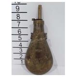 Brass gunpowder flask