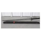 Sword, wood sheath with split, 30" blade,