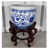 Fish Bowl Planter with Stand.