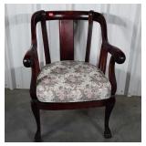 Library Style Chair, Mahogany armed, removable