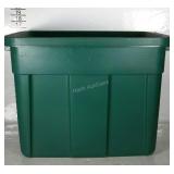 18 gallon Rubber maid storage tote with lid.