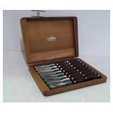 Set of 8 Cutco knives with wooden box New