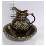 McCoy water Bowl and Pitcher, turkey design