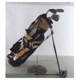 Youth size golf clubs and bag, both by Walter