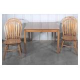 5pc breakfast Table Set, one chair bottom split