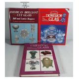 Glass books, encyclopedia price guides for