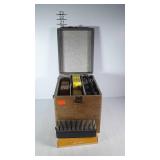 Photo slide collection in slide trays and case