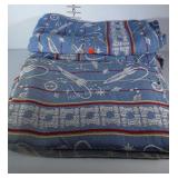 Textiles, vintage bedroom set, two twin size