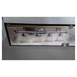Bath Fixture Light, chrome finish, etched glass