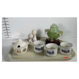 Homegoods lot: honey dish, small bowl set,