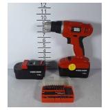 Black & Decker 18v cordless drill with extra