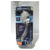 Baypointe adjustable shower head, chrome finish.