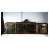 Early triple mirror, nice carved frame and etched