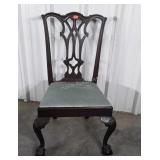 Chippendale style Accent Chair, carved ball &