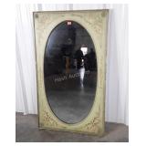 Designers Wall mirror, oval design painted frame,