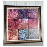 Wall Art, framed on artist board, 41x41"