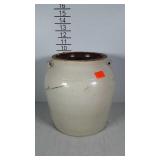Crock, white with brown interior