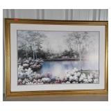 Wall Picture, framed matted but no front glass,