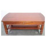 Coffee Table, narrow secondary shelf, pull out