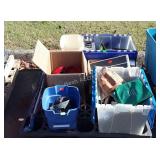 Skid lot, includes dishes, misc home goods, bird