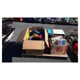 Skid lot, includes bags, board games, books