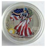 1999 Painted Walking Liberty Silver Dollar 1 Oz