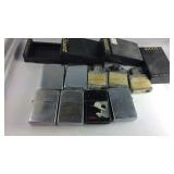 Cigar box with 6 zippo lighters, zippo lighter