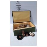 Gift box full of Jewelry including hand painted