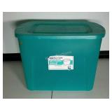 20 gallon tote with lid. Used but still usable.
