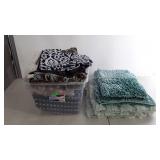 Textiles, including bath mats, throws, dish
