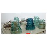 Glass Insulator lot. Some do have chipping.