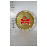 2 sided Budweiser metal serving tray. Has a bit