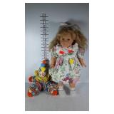 Dolls, Gotz Puppe and yoyo clown