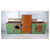 Sears Kenmore play kitchen pieces, sink, fridge