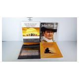 Large print Western paperbacks and a John Wayne