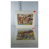 Fox Hunt prints, "Full Cry" and "The Meet", after