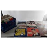 Record albums, crate full, various artists