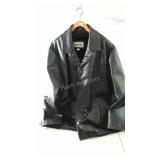 Leather Man coat with zip out liner, size 3XL