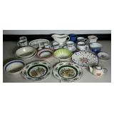 Pottery and ceramics. Plates, bowls, mugs,