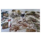 Hunting and wildlife themed fabrics, some have