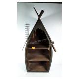 Row boat curio shelf