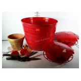 Bird and garden group, feeders, planters, hose