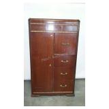 Waterfall wardrobe, does show use wear, 61" tall